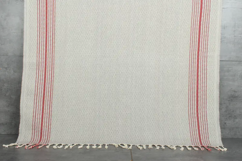 Personalized Gray Diamond Beach Towel, Organic Cotton, 40x71 Inches