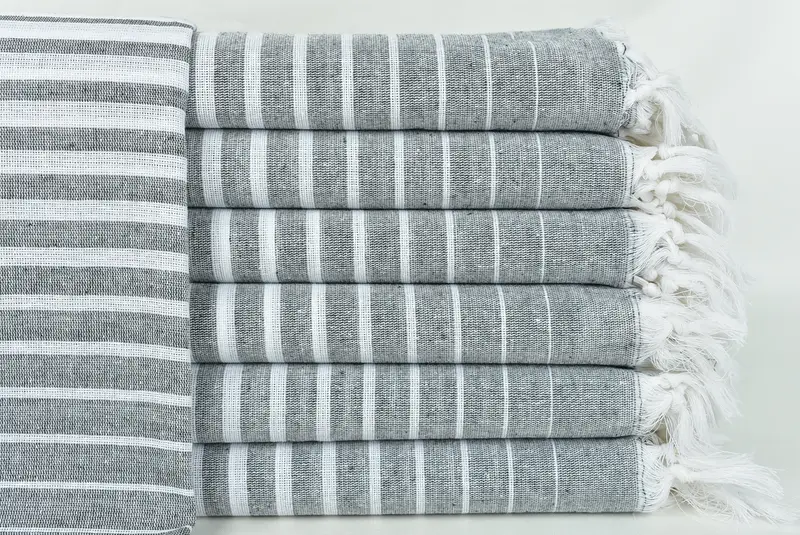 Monogram Türk Havlu, 70x40 Pamuklu Çizgili Havlu, Kişiselleştir Hediye, Kum Dayanıklı Havlu, Bachelorette Hediyeleri, Özel Havlu Plajı, Plaj Havlu Toplu - 1