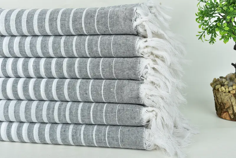 Monogram Türk Havlu, 70x40 Pamuklu Çizgili Havlu, Kişiselleştir Hediye, Kum Dayanıklı Havlu, Bachelorette Hediyeleri, Özel Havlu Plajı, Plaj Havlu Toplu - 3