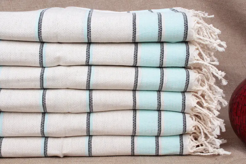 Small Towel Mint Washcloth 20x40 Inches Linen Monogrammed