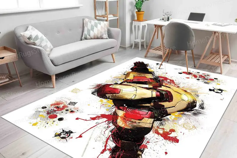 Alfombra estampada de Marvel Iron Man: eleva tu espacio con estilo de superhéroe