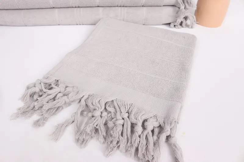 Monogram Dish Towel, 40x18 Cotton Striped Terry Towel, Spa Towel, Bathroom Towels, Summer Gift, Organic Tea Towel, Kitchen Towel, Turkish Hand Towel - 5