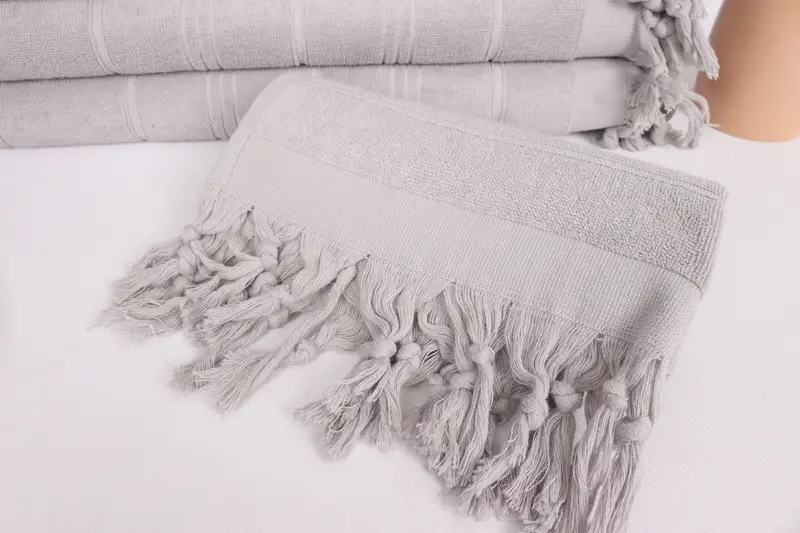 Monogram Dish Towel, 40x18 Cotton Striped Terry Towel, Spa Towel, Bathroom Towels, Summer Gift, Organic Tea Towel, Kitchen Towel, Turkish Hand Towel - 4