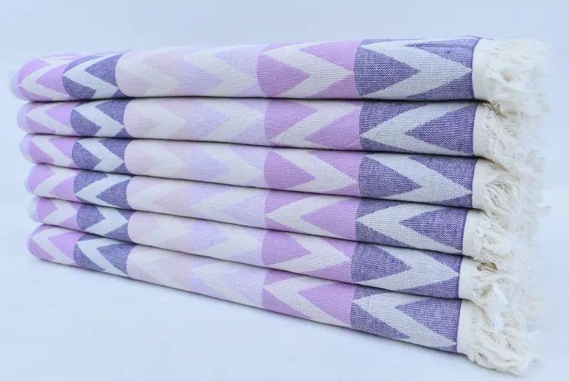 70x40 Cotton Zigzag Design Towel, Peshtemal Towel, Bridal Gifts, Bachelorette Party Decorations, Turkish bath towel, Bachelorette Party Gifts - 4