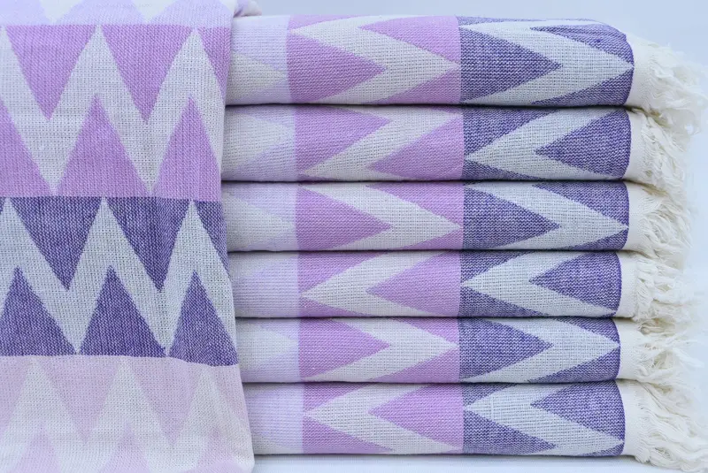 70x40 Cotton Zigzag Design Towel, Peshtemal Towel, Bridal Gifts, Bachelorette Party Decorations, Turkish bath towel, Bachelorette Party Gifts - 2