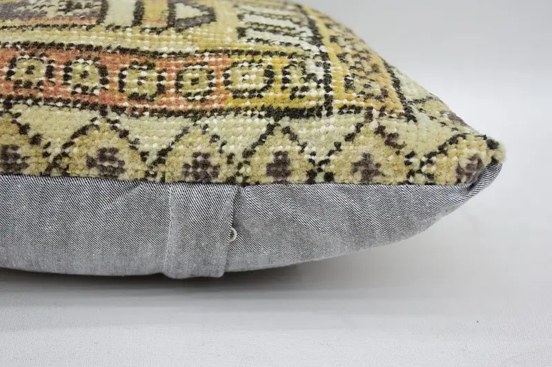 Pillow, Boho Pillow Sham Cover, Pillow for Couch, Ethnic Pillow Cover Cushion, 12x12 Beige Pillow, Pillow for Sofa, Ikat Pillow Case - 5