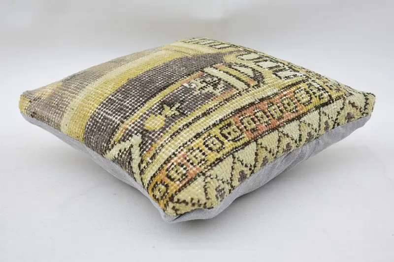 Pillow, Boho Pillow Sham Cover, Pillow for Couch, Ethnic Pillow Cover Cushion, 12x12 Beige Pillow, Pillow for Sofa, Ikat Pillow Case - 6
