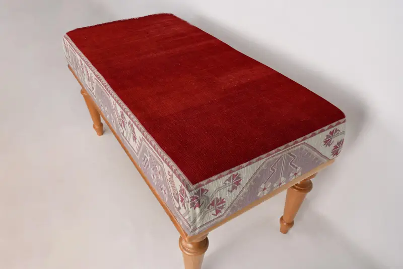 Modular Kilim-Inspired Ottoman Set, Medium Firm Foam-Filled Ottoman