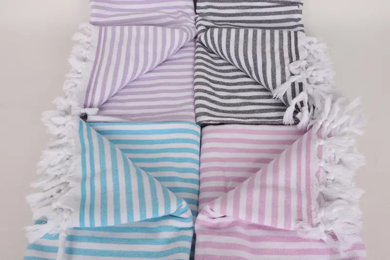 Bridesmaid Gift Towel, Travel towel, Wedding Anniversary Gift, 70x36 Cotton Terry Striped Towel, Gym Towel, Customized Towels, Turkish Towel Beach - 2