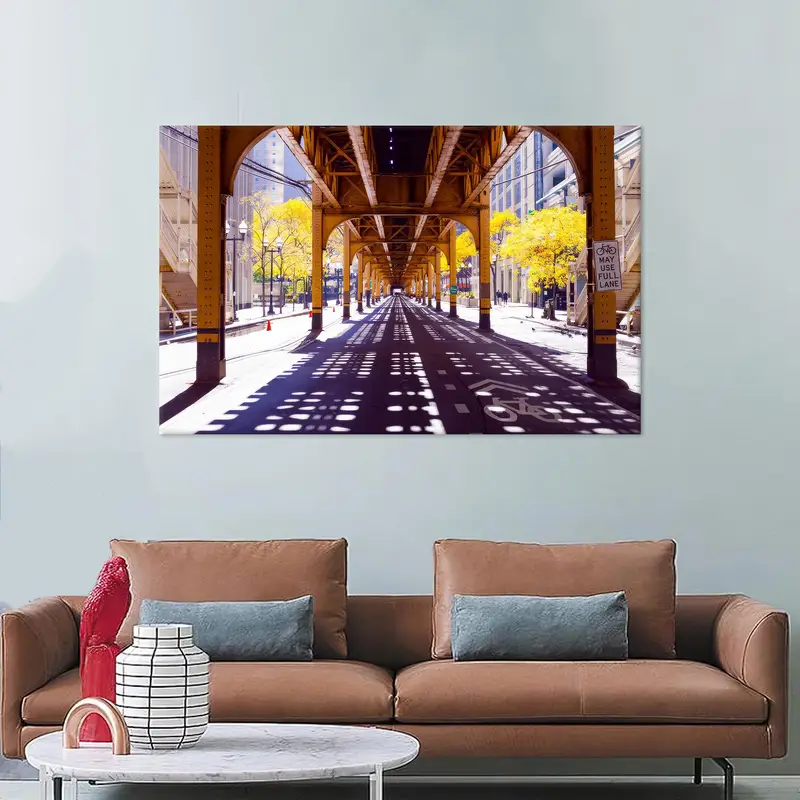 Chicago Canvas Art, Chicago Landscape, Cityscape Art, City Landscape, Office Wall Decor, Wall Hanging Art, Landscape Artwork, Modern Canvas - 1
