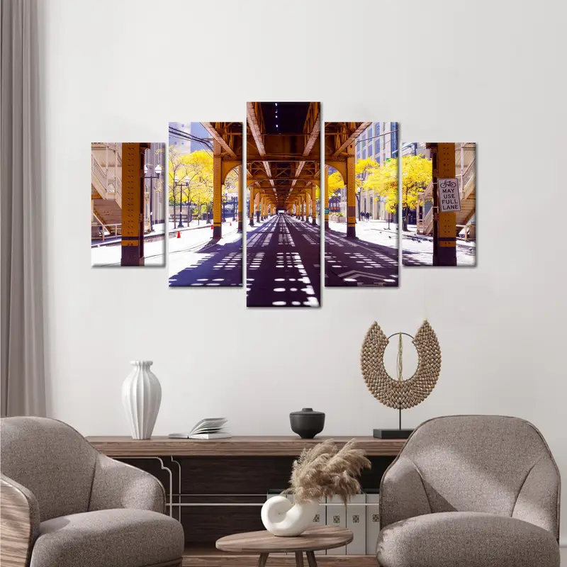 Chicago Canvas Art, Chicago Landscape, Cityscape Art, City Landscape, Office Wall Decor, Wall Hanging Art, Landscape Artwork, Modern Canvas - 5