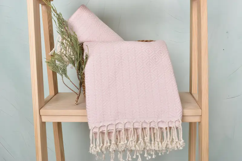 70x40 Cotton Diamond Towel, Sand-resistant towel, Custom Wedding Gift, Bachelor Party Gifts, Guest Towel, Organic Cotton Towel, Wedding Favors - 4