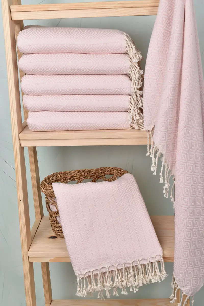 70x40 Cotton Diamond Towel, Sand-resistant towel, Custom Wedding Gift, Bachelor Party Gifts, Guest Towel, Organic Cotton Towel, Wedding Favors - 3