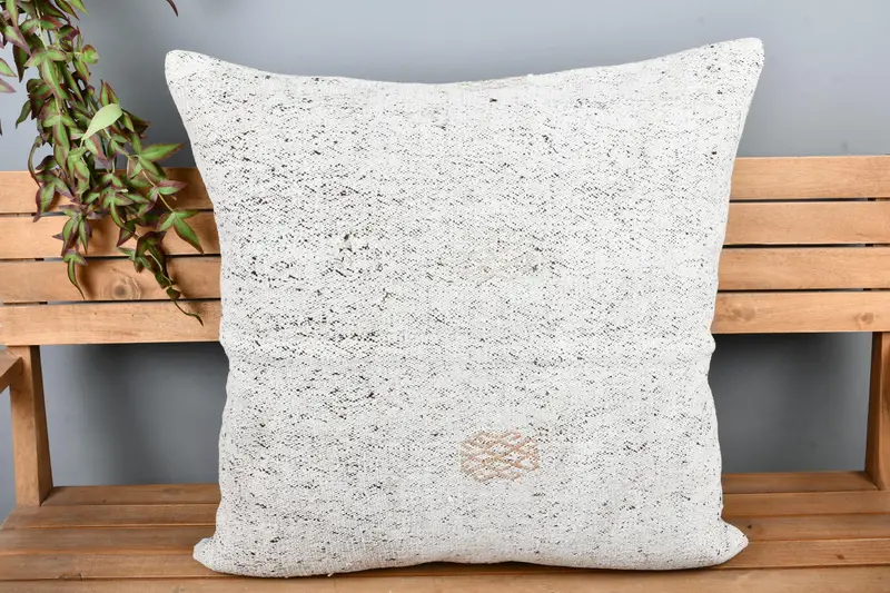 Turkish Kilim Pillow, Home Decor Pillow, Pillow Case, 28x28 White Pillow Cover, Gift Pillow, Aztec Cushion Cover, Ottoman Cushion Cover - 6