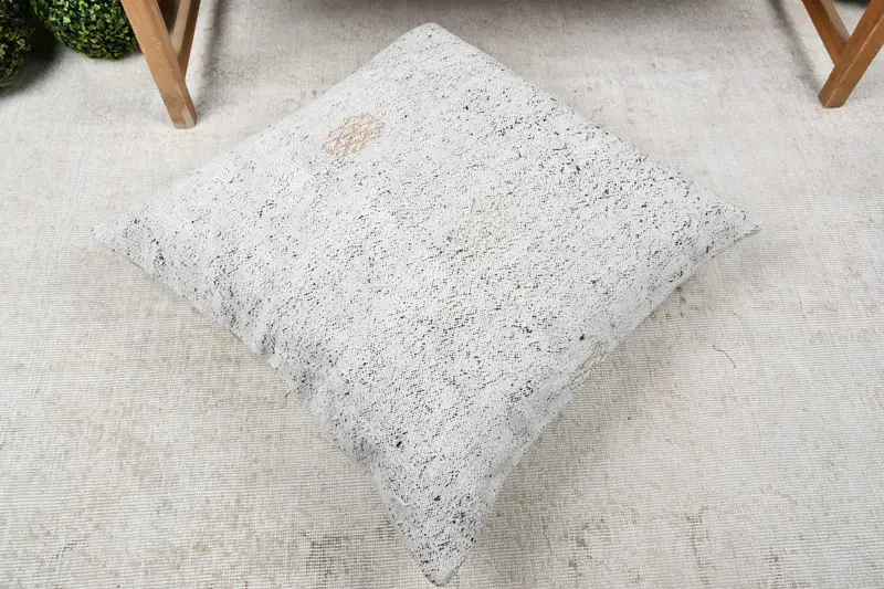 Turkish Kilim Pillow, Home Decor Pillow, Pillow Case, 28x28 White Pillow Cover, Gift Pillow, Aztec Cushion Cover, Ottoman Cushion Cover - 8