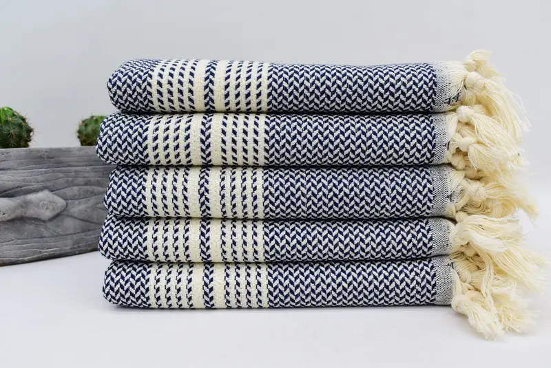 Turkish Tea Towel, Wedding Gift Ideas, Summer Gift, Gift For The Home Decor, 40x18 Cotton Striped Towel, Turkish Towel Hand Towel, Bathroom Towels - 4