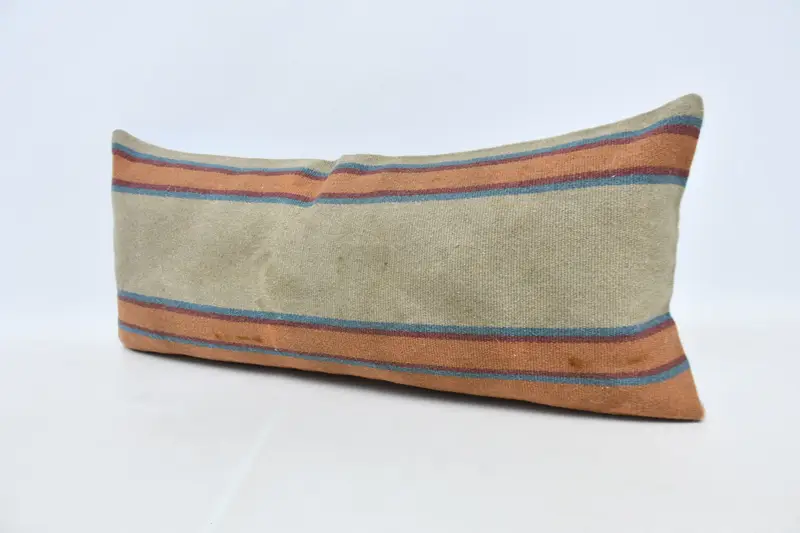 Turkish Pillow, Pillow for Sofa, Natural Cushion, Cushion Case, Pet Cushion Cover, Vintage Pillow, 16x36 Beige Pillow Case, Retro Throw Pillow Sham - 4