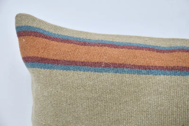 Turkish Pillow, Pillow for Sofa, Natural Cushion, Cushion Case, Pet Cushion Cover, Vintage Pillow, 16x36 Beige Pillow Case, Retro Throw Pillow Sham - 2