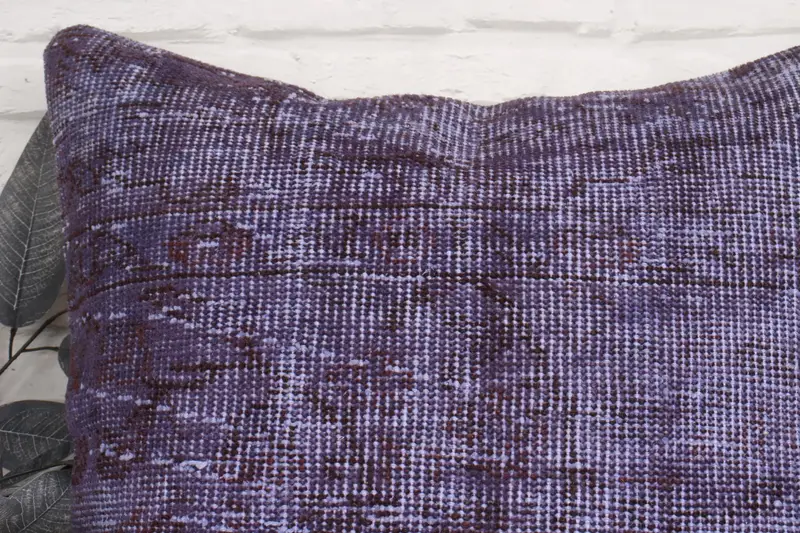 24x24 Purple Pillow Sham, Nomadic Pillow Case, Kilim Pillow, Ethnic Pillow Cover Pillow Case, Pillow Sham, Kilim Cushion Sham, Turkish Pillow - 2
