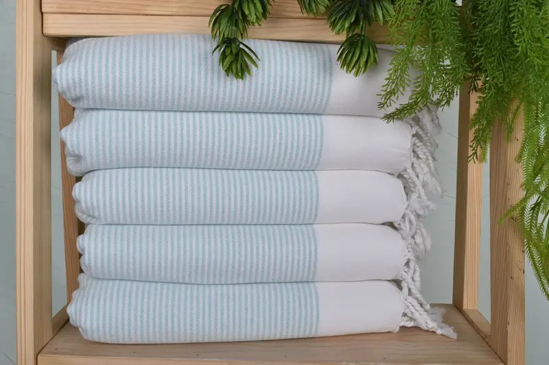 Turkish Towel Hand Towel, Custom Hand Towel, Bridesmaid Gifts, Grandma Gift, 40x18 Cotton Striped Towel, Boyfriend Gift, Turkish Towel Monogram - 1