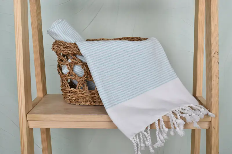 Turkish Towel Hand Towel, Custom Hand Towel, Bridesmaid Gifts, Grandma Gift, 40x18 Cotton Striped Towel, Boyfriend Gift, Turkish Towel Monogram - 4