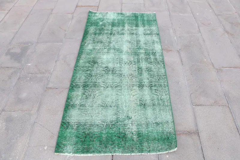 Alfombra Marroquí Verde, 2,7x5,7 ft Decoración Elegante