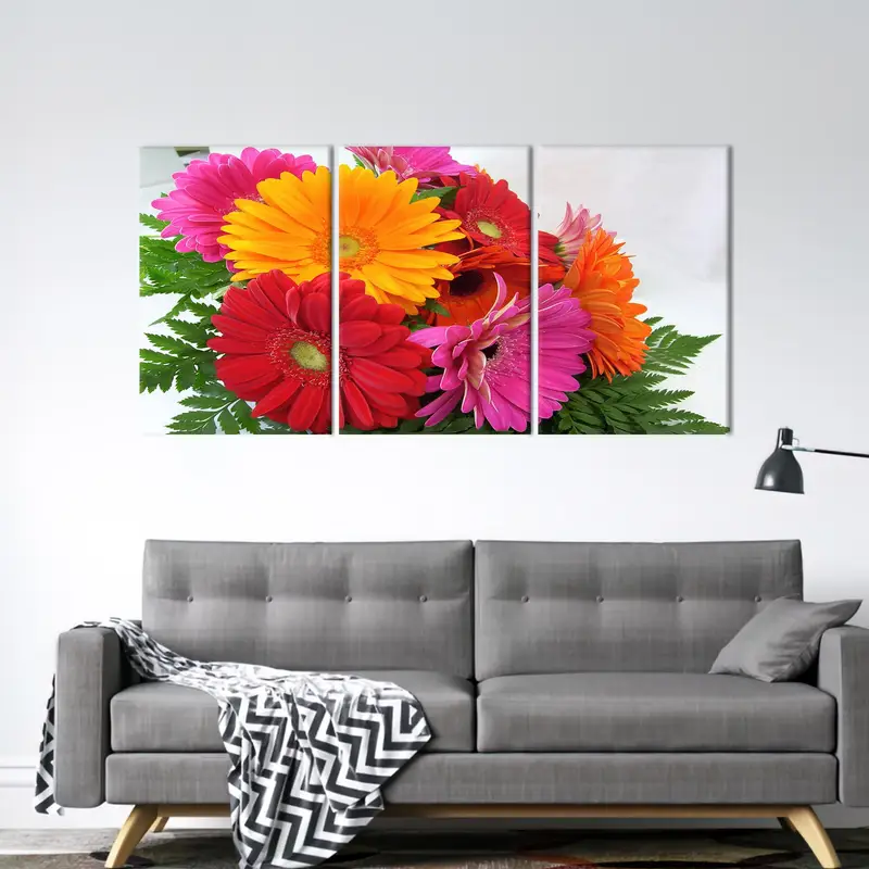 Gerbera Sanat, Kırmızı Tuval Sanatı, Turuncu Duvar Sanatı, Pembe Duvar Dekoru, Modern Tuval Sanatı, Çiçek Duvar Dekoru, Duvar Asma Sanatı, Anne için Hediye - 8