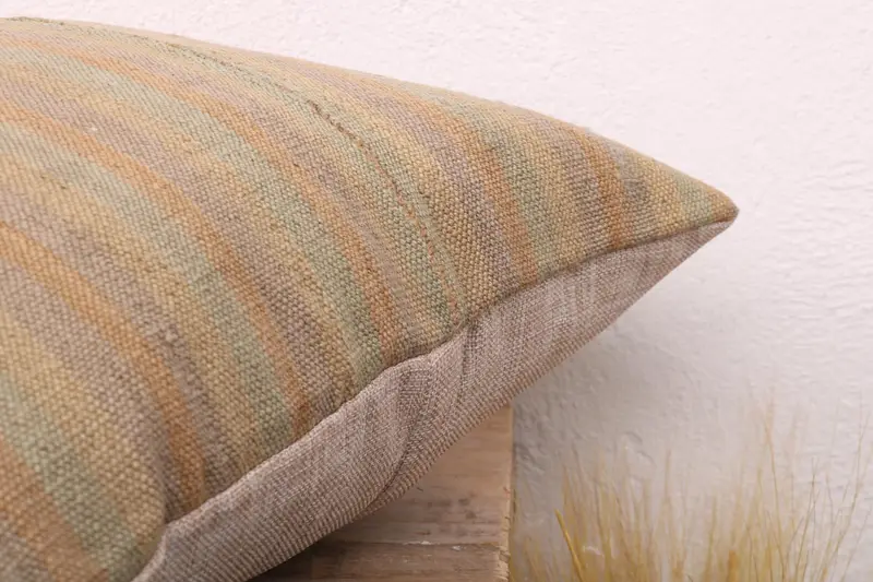 Vintage Kilim Throw Pillow, Tapestry Pillow Case, Designer Throw Pillow, 16x16 Green Cushion, Boho Pillow Sham Cover, Pillow, Pillow for Sofa - 6
