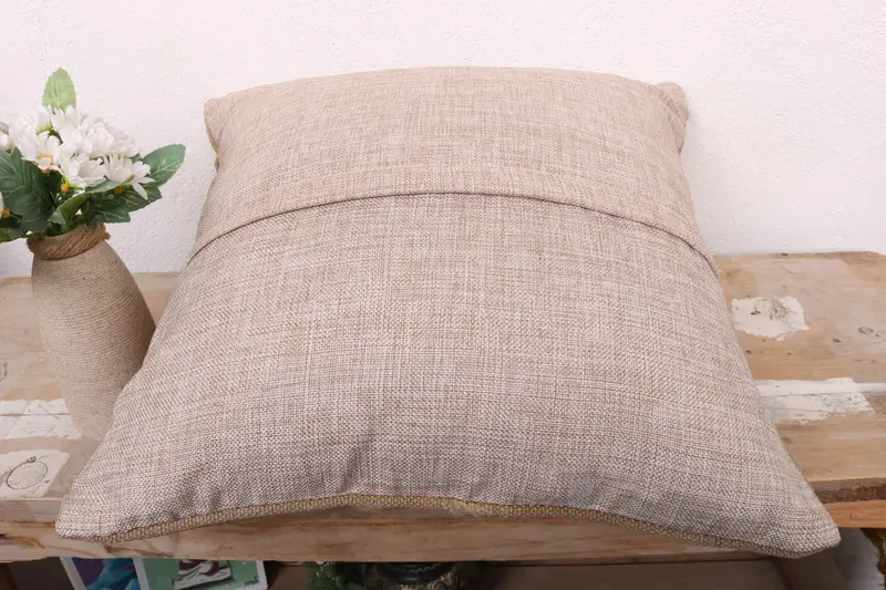 Vintage Kilim Throw Pillow, Tapestry Pillow Case, Designer Throw Pillow, 16x16 Green Cushion, Boho Pillow Sham Cover, Pillow, Pillow for Sofa - 7