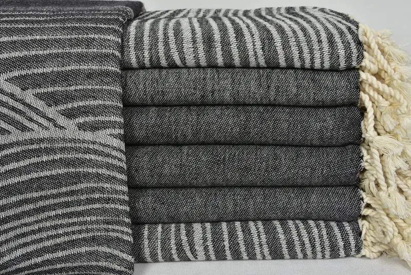 68x40 Cotton Striped Design Towel, Travel towel, Turkish bath towel for spa, Bath towel, Bridesmaid Gift, Embroidered Beach Towel, Birthday Gift - 2
