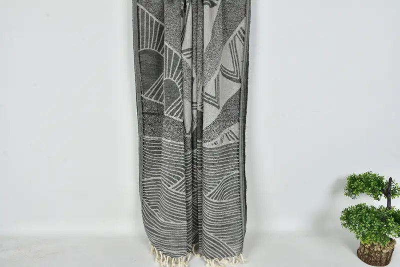 68x40 Cotton Striped Design Towel, Travel towel, Turkish bath towel for spa, Bath towel, Bridesmaid Gift, Embroidered Beach Towel, Birthday Gift - 8