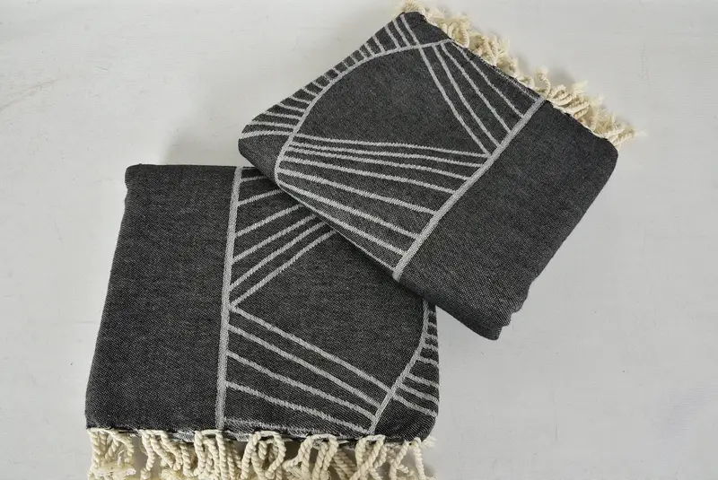 68x40 Cotton Striped Design Towel, Travel towel, Turkish bath towel for spa, Bath towel, Bridesmaid Gift, Embroidered Beach Towel, Birthday Gift - 7