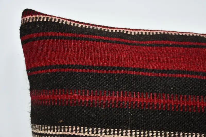 Pillow for Couch, Rustic Pillow, Cushion Case, 20x28 Red Cushion Cover, Kilim Pillow, Office Chair Pillow, Handmade Kilim Cushion - 2