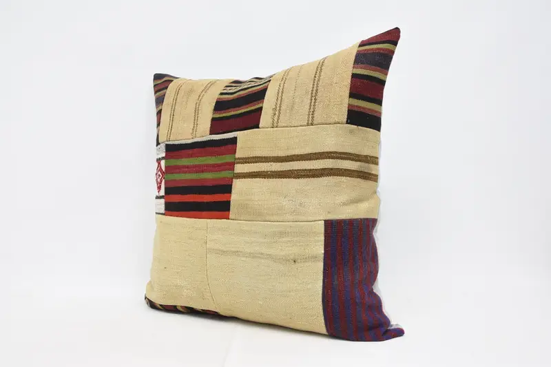 Authentic Pillow Cover, Pillow for Couch, Boho Pillow Sham Cover, 32x32 Beige Pillow, Turkish Pillow, Cushion Cover, Boho Chic Pillow Cover - 5