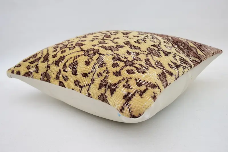 Antique Pillows, Aztec Cushion Case, Cushion Case, Vintage Pillow, 18x18 Yellow Pillow Cover, Vintage Kilim Throw Pillow, Armchair Cushion - 6