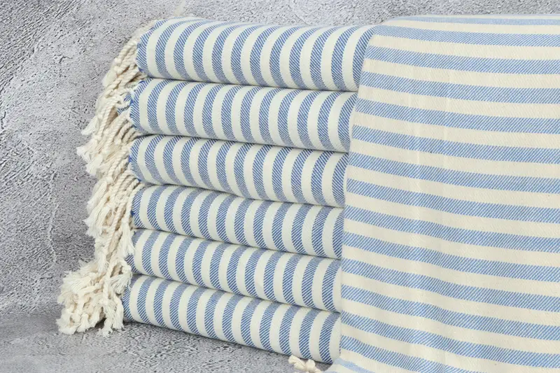 70x40 Cotton Striped Towel, Monogrammed Beach Towel, Anniversary Gift For Her, Gym Towel, Peshtemal Towel USA, Luxury towel, Bridal Shower Gift - 1