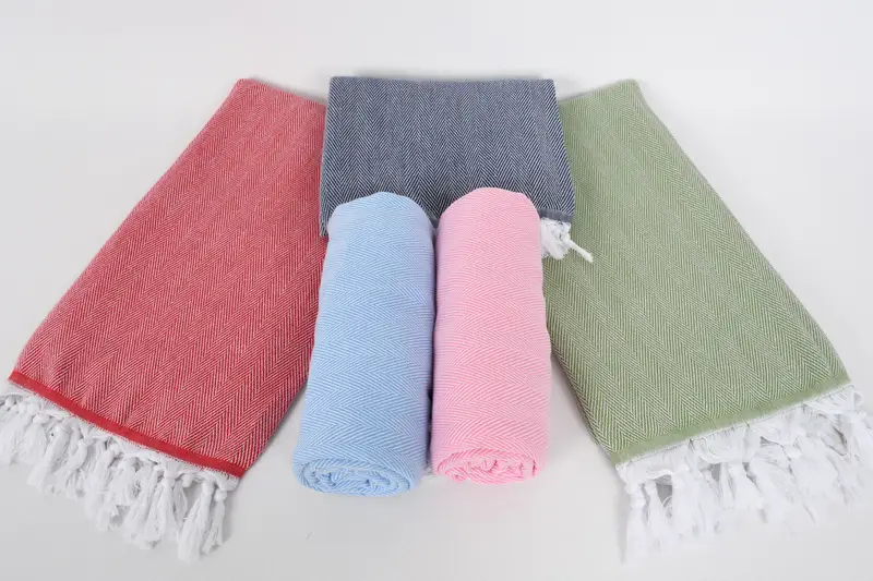 Custom Towel, Lightweight towel, Organic cotton peshtemal for spa and beach, Bachelorette Gifts, 70x40 Cotton Herringbone Towel, Unique Gift - 8