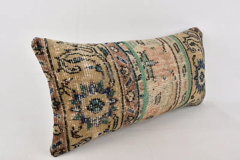 12x24 Yellow Cushion Cover, Ikat Pillow Cover, Ethnical Kilim Rug Pillow, Vintage Kilim Throw Pillow, Pillow, Kilim Pillow Cover - 3