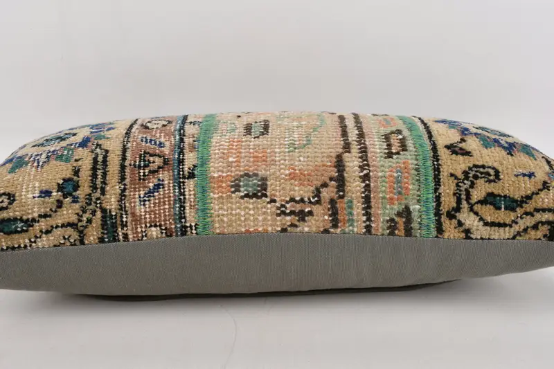 12x24 Yellow Cushion Cover, Ikat Pillow Cover, Ethnical Kilim Rug Pillow, Vintage Kilim Throw Pillow, Pillow, Kilim Pillow Cover - 5