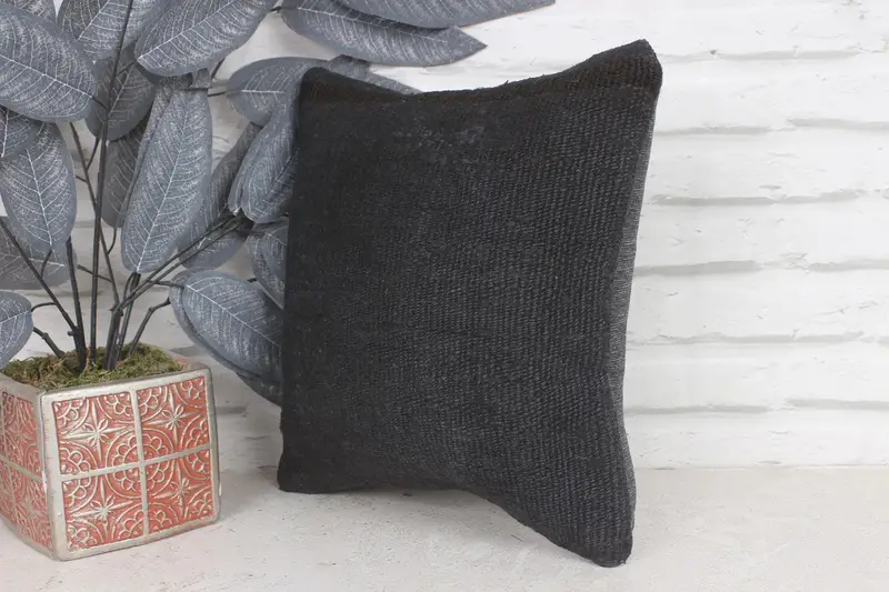 Pillow Cover, 12x12 Gray Cushion Cover, Pillow for Couch, Turkish Kilim Pillow, Neutral Throw Pillow Case, Outdoor Patio Pillow, Home Decor Pillow - 3