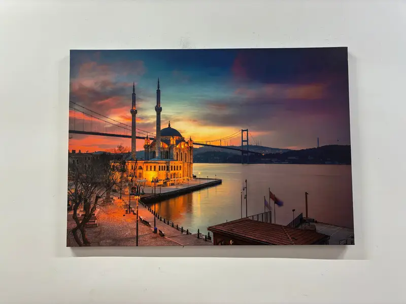 Istanbul Wall Art Canvas, Ortakoy Mosque Sunset Print, Istanbul Art, Wall Art Canvas, Boshphorus Bridge Art, Home Decor, Print Cotton Canvas - 6