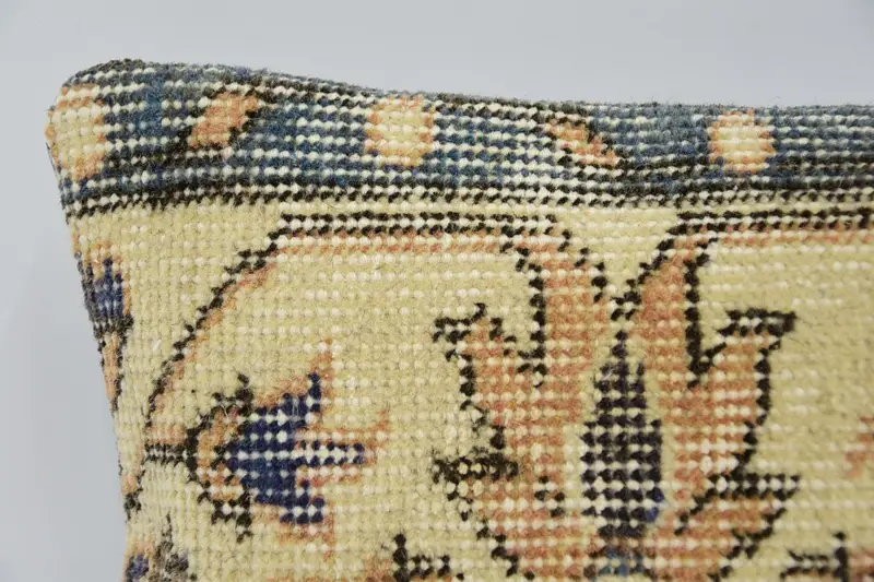 8x16 Beige Cushion Cover, Boho Pillow Sham Cover, Vintage Pillow, Cushion Case, Neutral Cushion Case, Turkish Pillow - 2