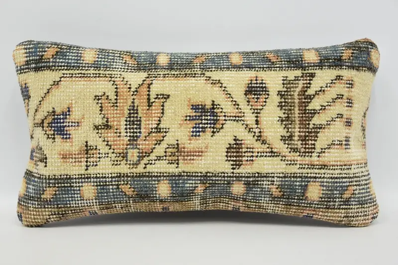 8x16 Beige Cushion Cover, Boho Pillow Sham Cover, Vintage Pillow, Cushion Case, Neutral Cushion Case, Turkish Pillow - 1
