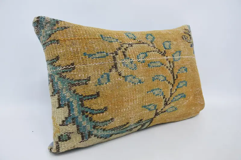 Shabby Chic Cushion Case, Pillow for Sofa, Interior Designer Pillow, Pillow for Couch, 16x24 Orange Cushion, Sustainable Cushion, Pillow - 3