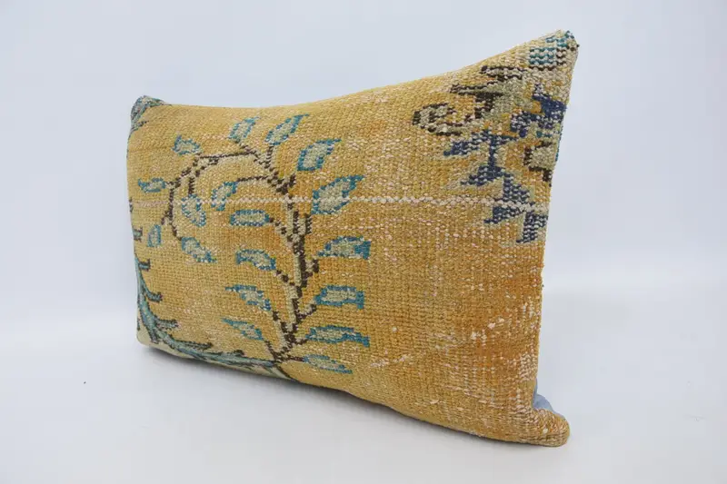 Shabby Chic Cushion Case, Pillow for Sofa, Interior Designer Pillow, Pillow for Couch, 16x24 Orange Cushion, Sustainable Cushion, Pillow - 4