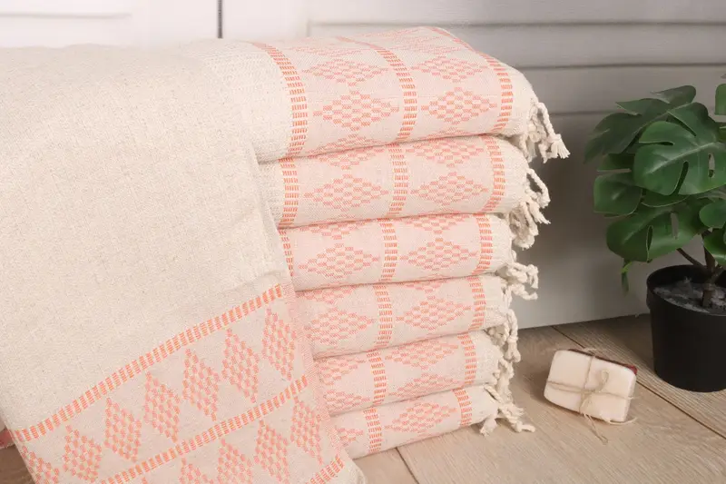 Personalized Dish Towel, Monogrammed Turkish Towel, Kitchen Towel, 40x20 Linen Kilim Design Towel, Monogram Kitchen Towel, Bachelorette Party Favor - 1