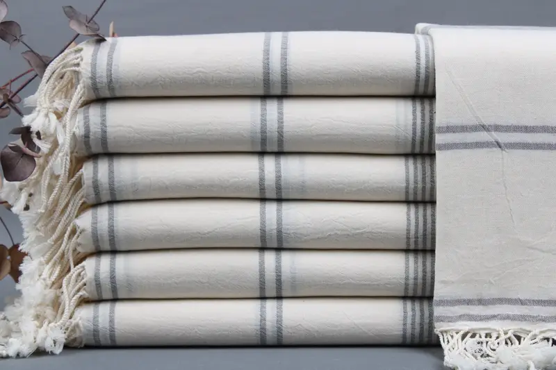 Organic Beach Towel Beige, Turkish Cotton, 36x71 Inches