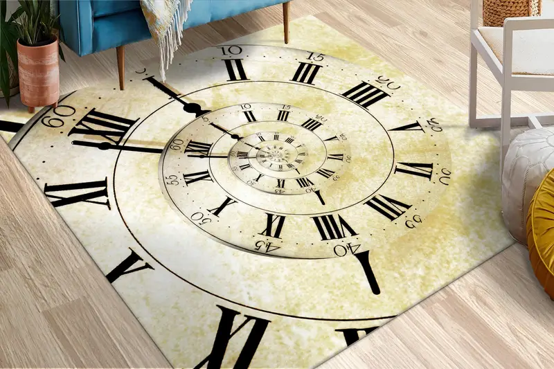 エレガントなプリントラグ：オフィスや家庭用のモダンな抽象デザイン。