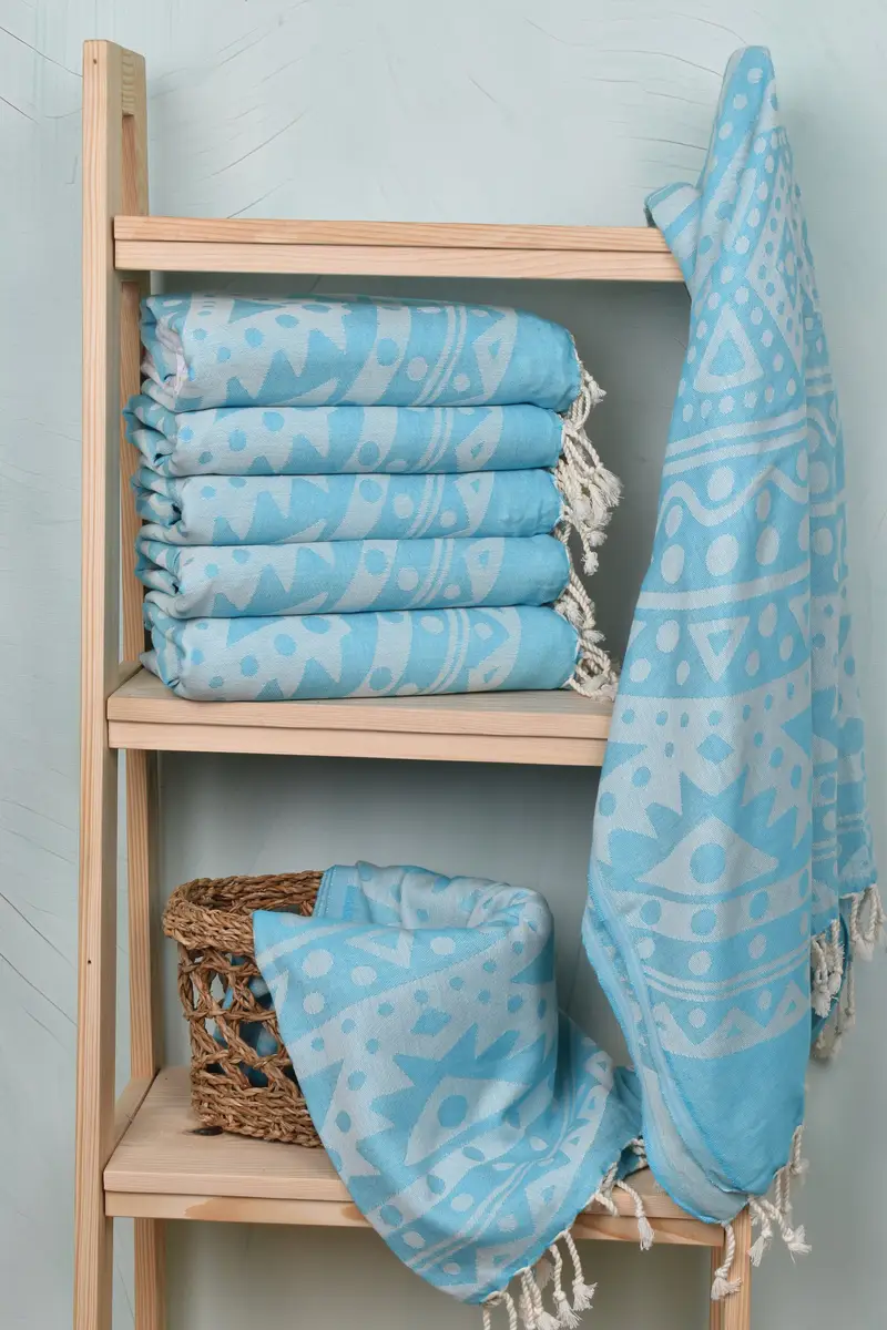 Bridesmaid Gift Towel, Unique Gift, Gifts For Him, Soft and absorbent Turkish towel, Peshtemal Towel, 70x40 Cotton Round Pattern Towel, Beach towel - 4