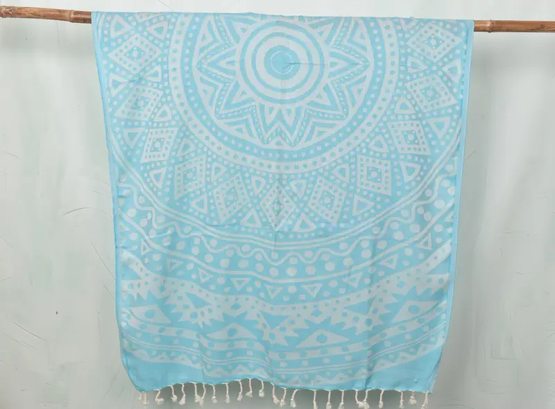 Bridesmaid Gift Towel, Unique Gift, Gifts For Him, Soft and absorbent Turkish towel, Peshtemal Towel, 70x40 Cotton Round Pattern Towel, Beach towel - 1